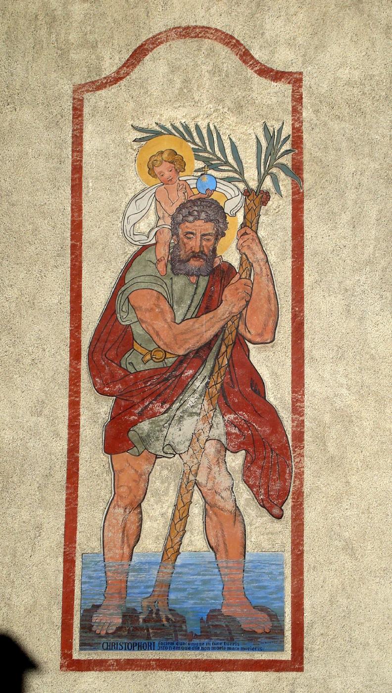 DSC02568.jpg - Lglise de Curaglia, fresque de Saint-Christophe