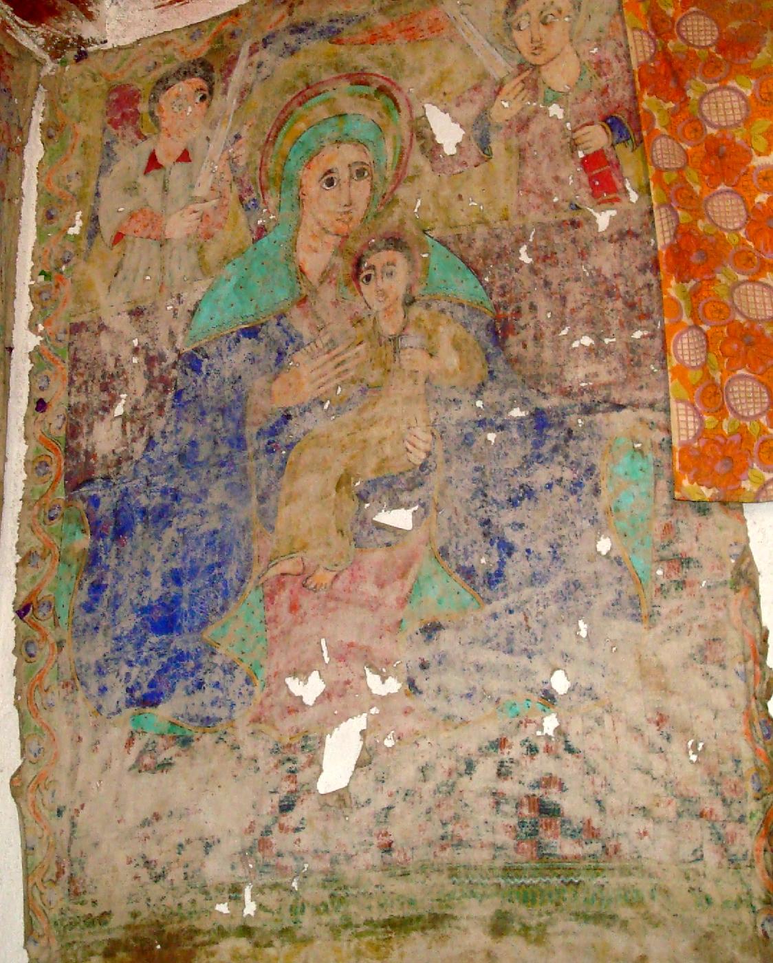 DSC032020.jpg - Une Vierge  lEnfant, peinture sur toile de lglise de saint Pantalewon