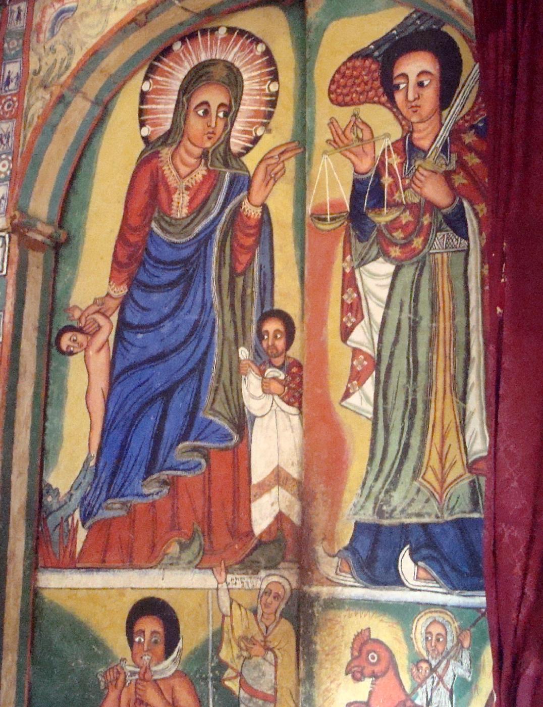 DSC034130.jpg - Fresques de lglise de Kbra Maryam (Gloire de Marie), aussi des XVIe et XVIIe sicles